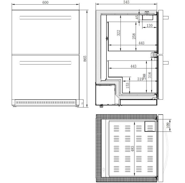 UKS140 60339 60338 (25) K Getränke Schubladenkühler Kühlunterbau
